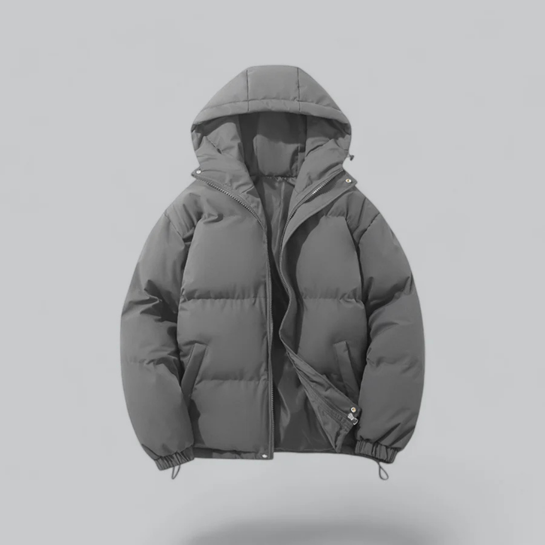 Padded Zip-Up Hooded Winter Jacket for Men and Women
