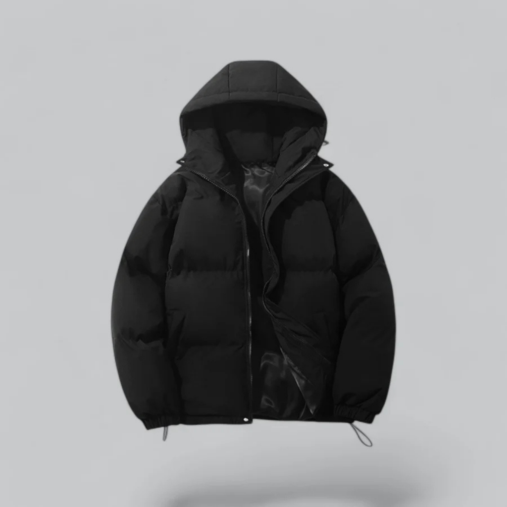 Padded Zip-Up Hooded Winter Jacket for Men and Women
