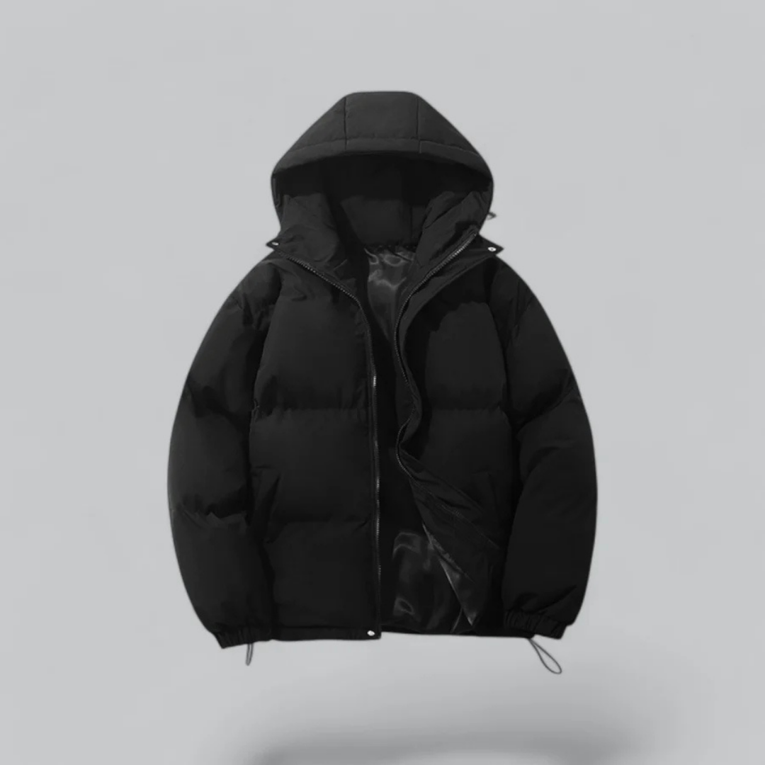 Padded Zip-Up Hooded Winter Jacket for Men and Women