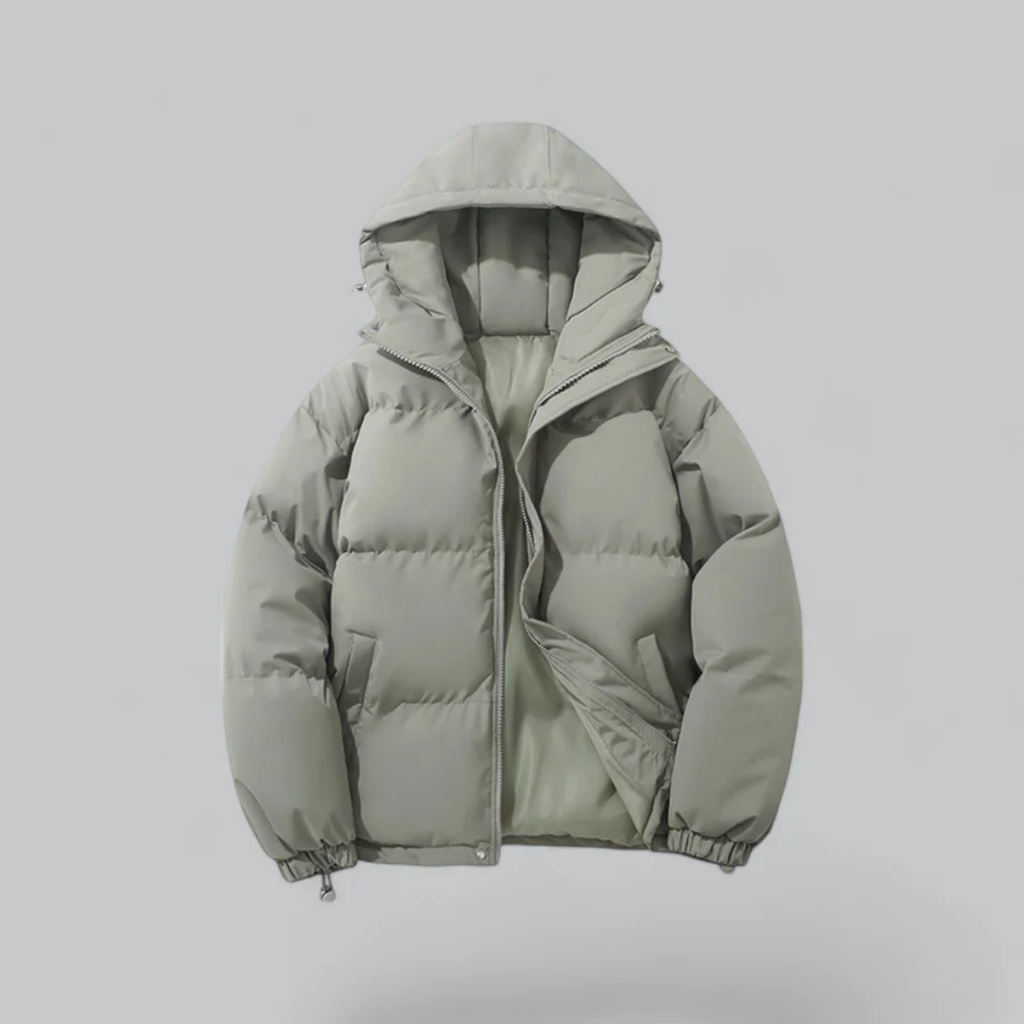Padded Zip-Up Hooded Winter Jacket for Men and Women