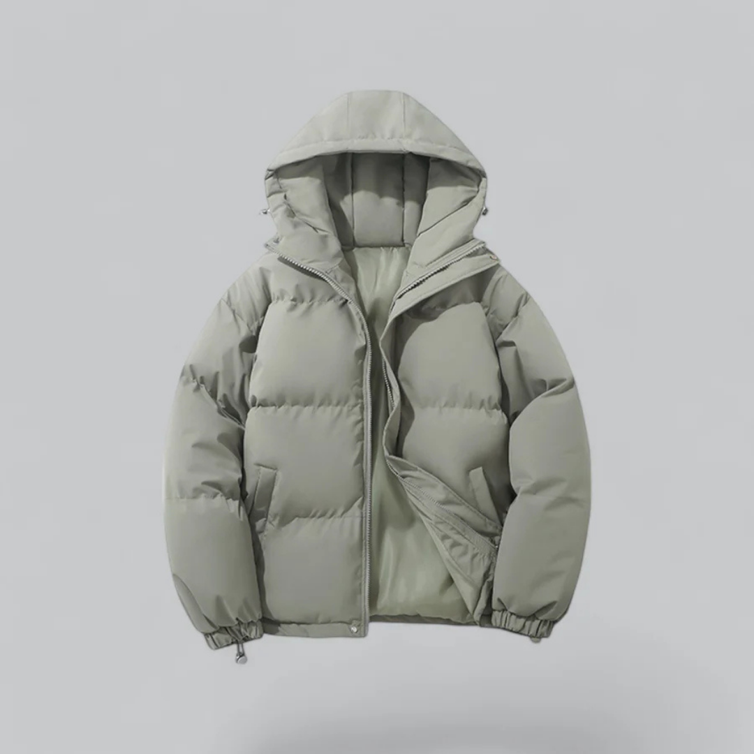 Padded Zip-Up Hooded Winter Jacket for Men and Women