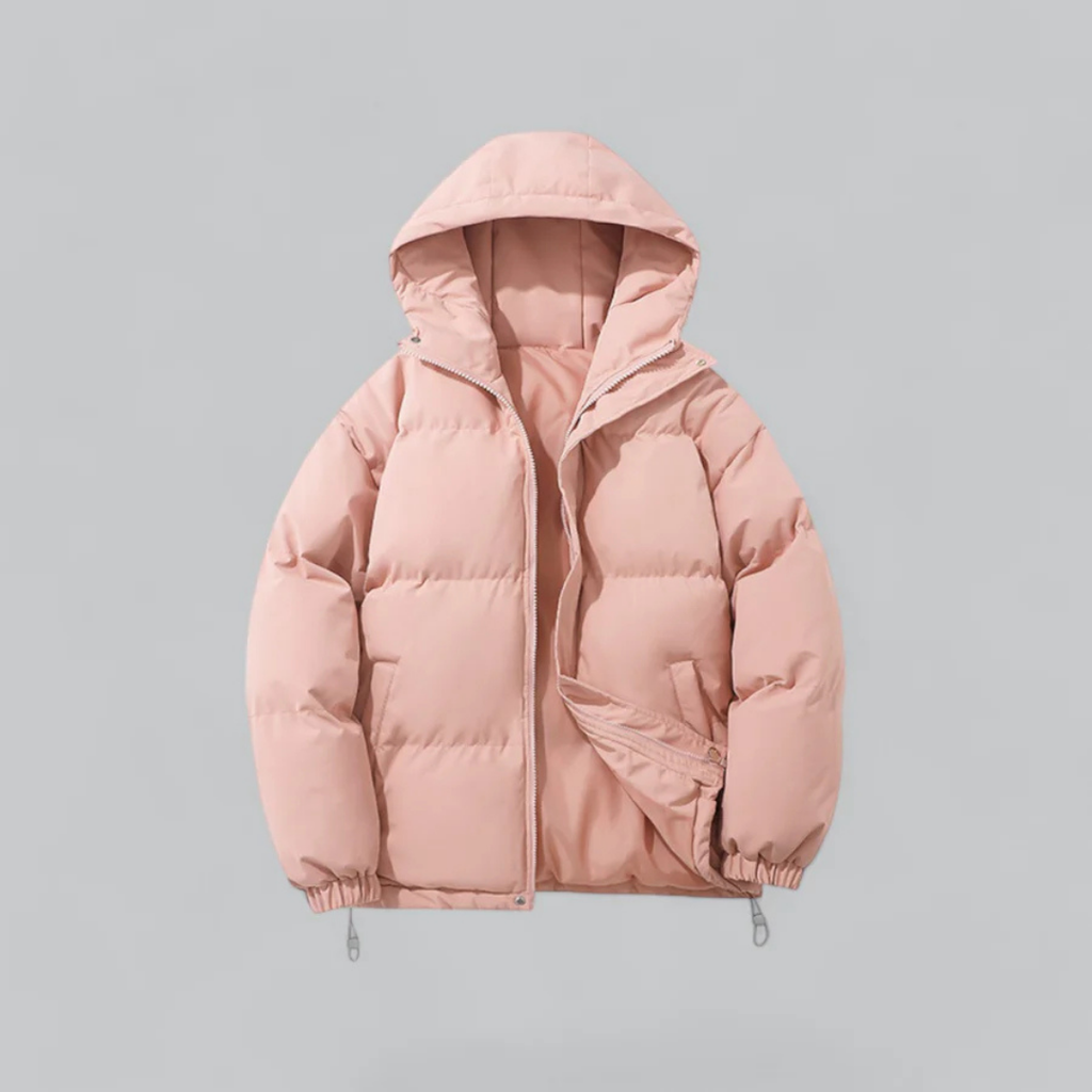Padded Zip-Up Hooded Winter Jacket for Men and Women