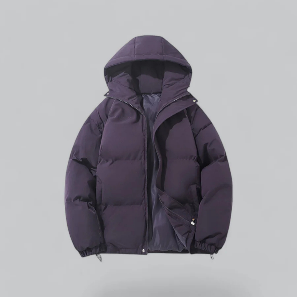 Padded Zip-Up Hooded Winter Jacket for Men and Women