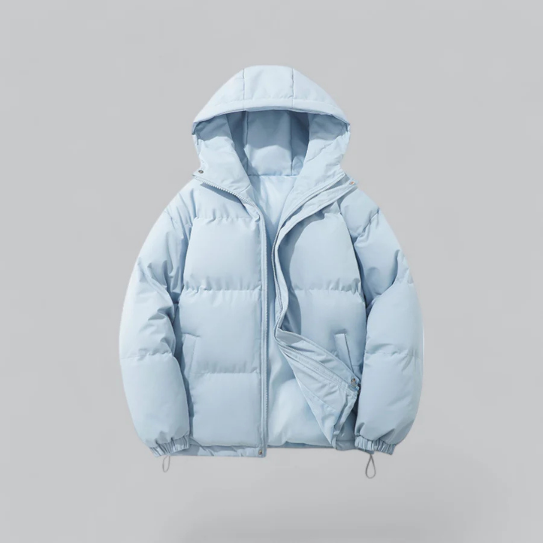 Padded Zip-Up Hooded Winter Jacket for Men and Women