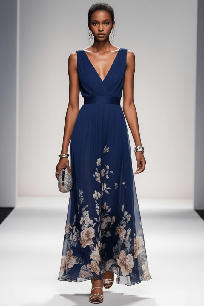 Floral Print Maxi Dress for Women | Lightweight Summer Occasion