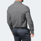 White Slim Fit Long Sleeve Shirt for Men | Stretch & Non-Iron