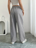 Striped Wide Flare Trousers for Women | Beach Summer