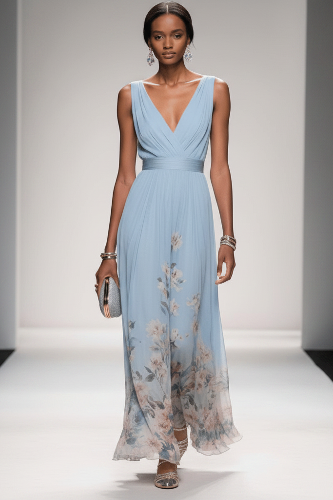 Floral Print Maxi Dress for Women | Lightweight Summer Occasion