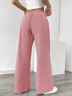 Striped Wide Flare Trousers for Women | Beach Summer