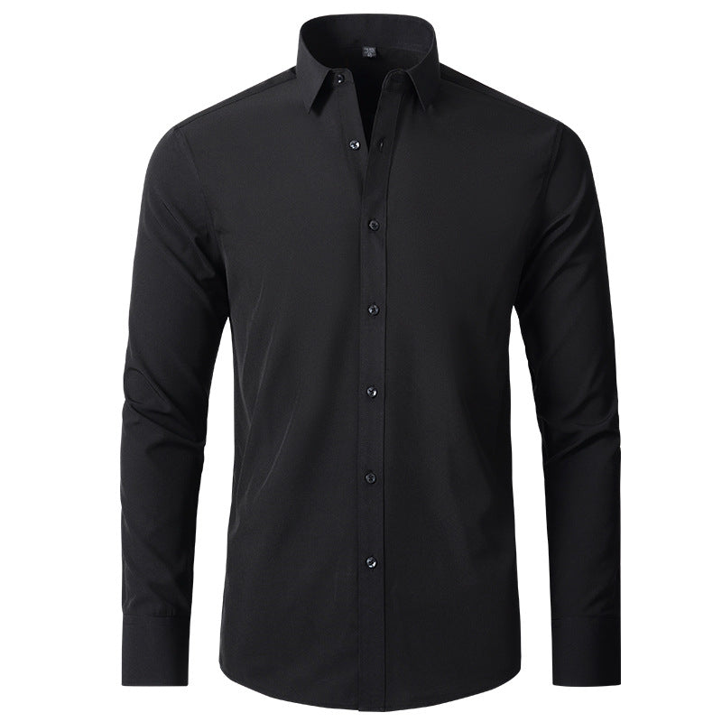 Stretch Slim Fit Wrinkle Resistant Dress Shirt for Men | Office to Evening