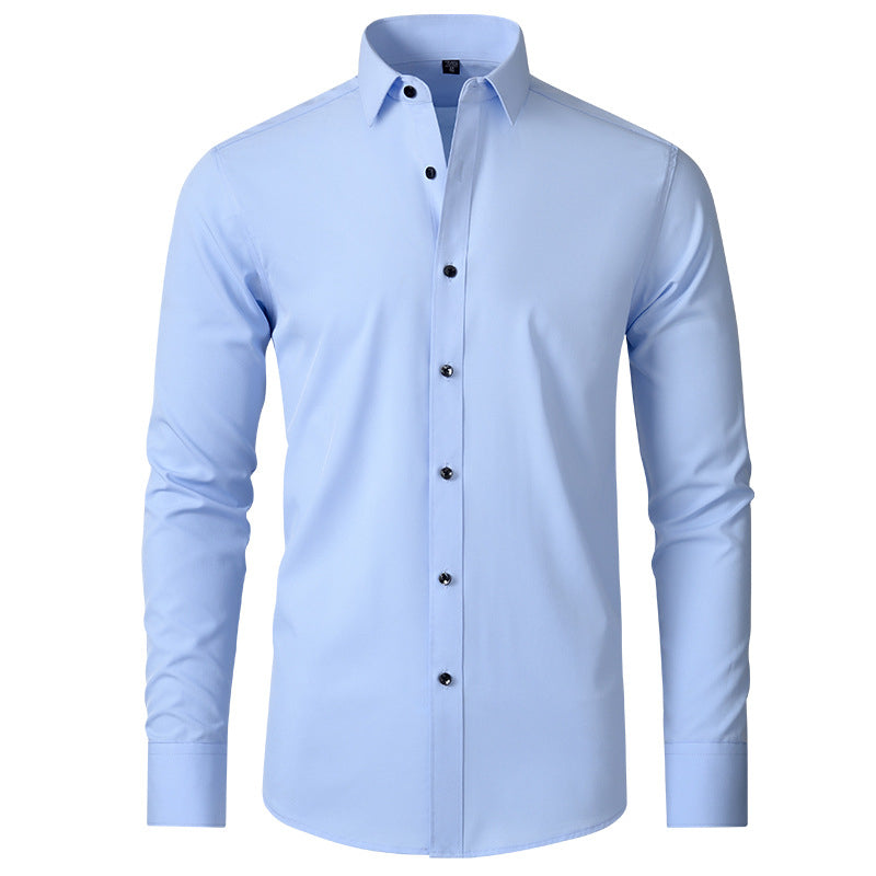 Stretch Slim Fit Wrinkle Resistant Dress Shirt for Men | Office to Evening