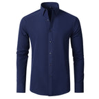 Stretch Slim Fit Wrinkle Resistant Dress Shirt for Men | Office to Evening