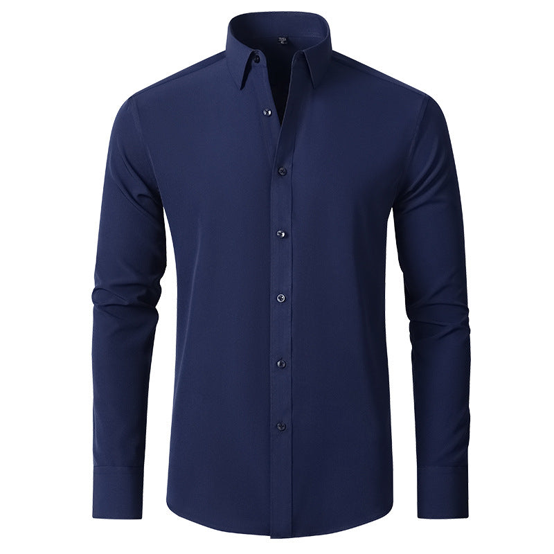 Stretch Slim Fit Wrinkle Resistant Dress Shirt for Men | Office to Evening