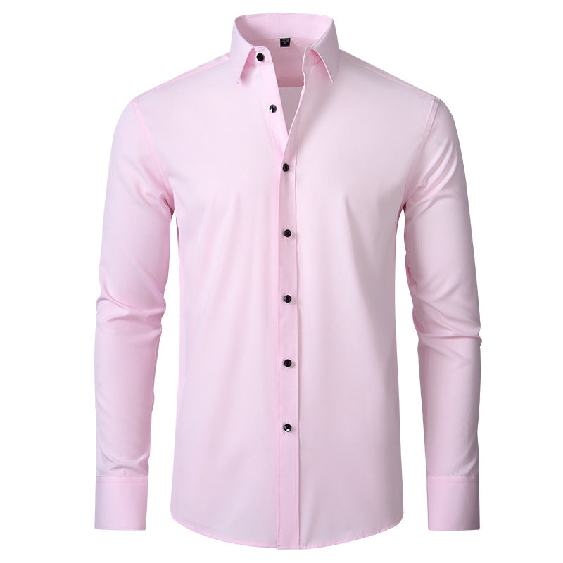 Stretch Slim Fit Wrinkle Resistant Dress Shirt for Men | Office to Evening