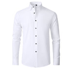 Stretch Slim Fit Wrinkle Resistant Dress Shirt for Men | Office to Evening