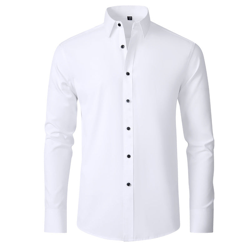 Stretch Slim Fit Wrinkle Resistant Dress Shirt for Men | Office to Evening