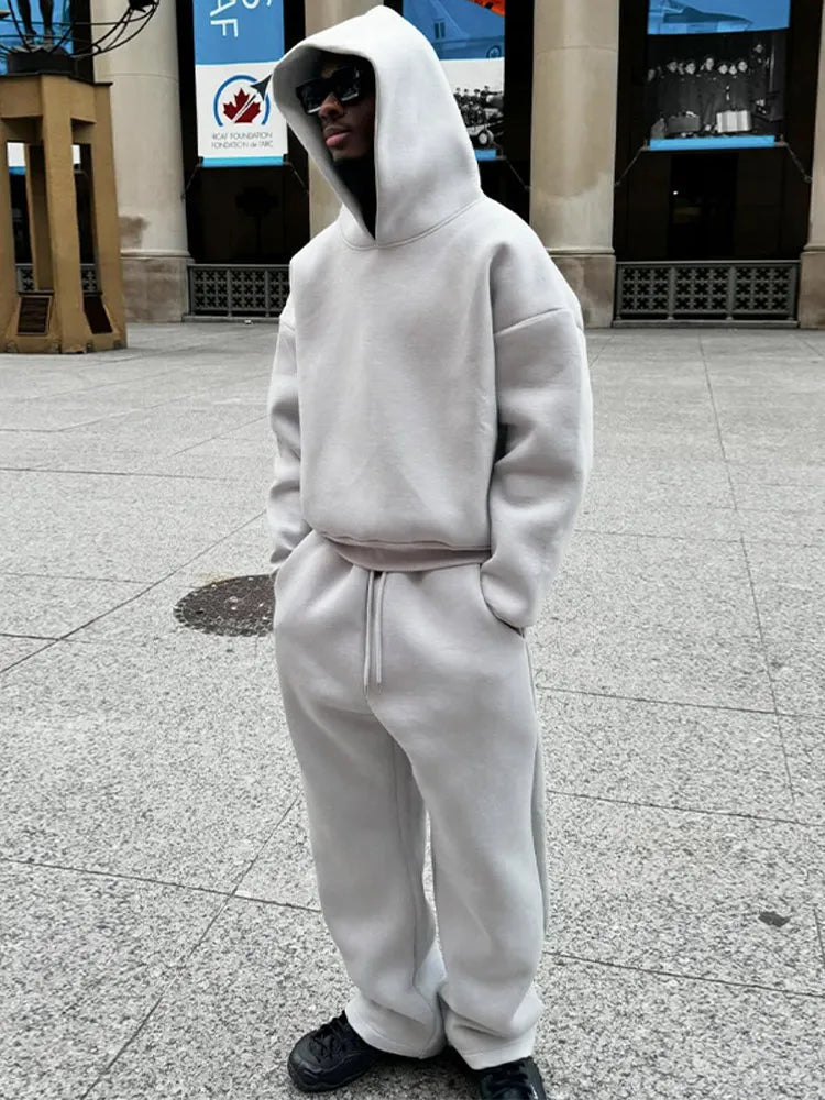 Loose Fit Tracksuit Set for Men | Casual Loungewear Style