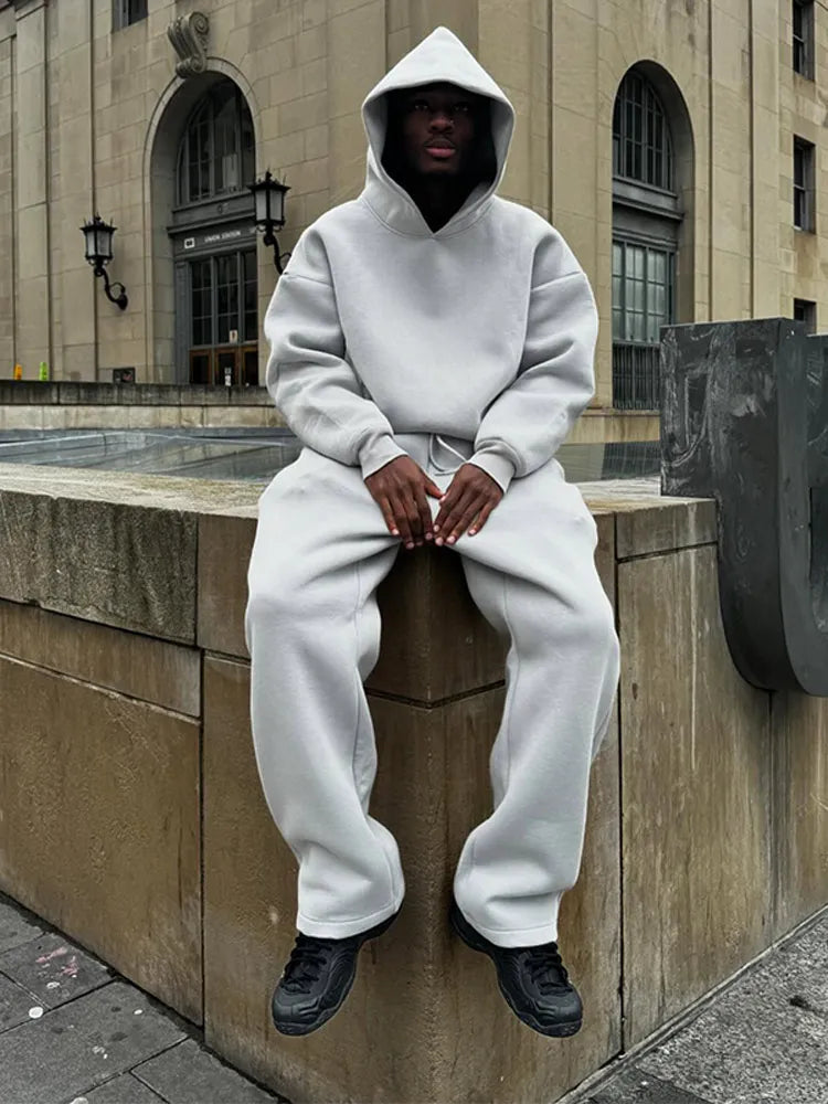 Loose Fit Tracksuit Set for Men | Casual Loungewear Style