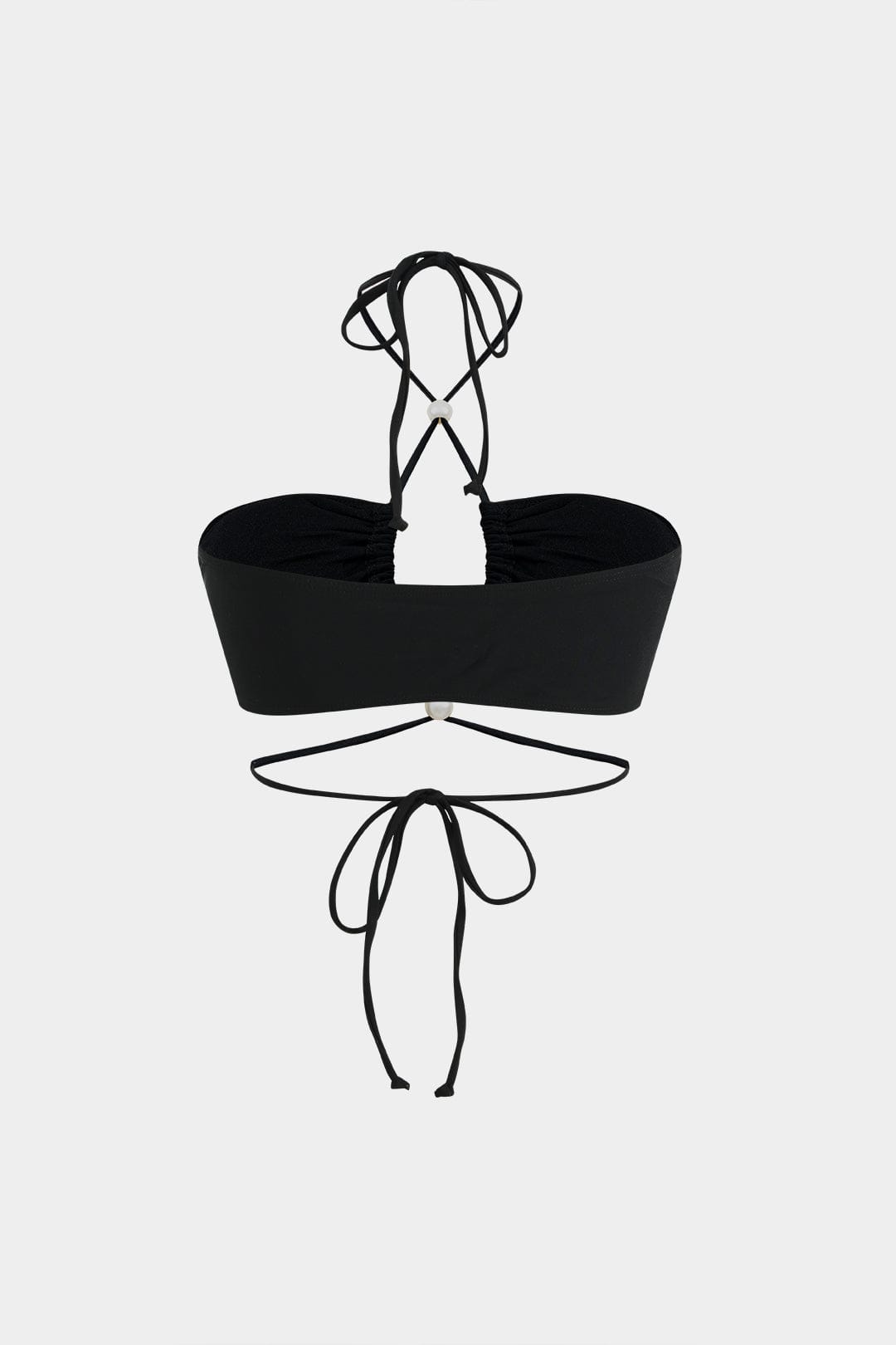 Women Bikini Set | Bandeau wrap top with pearl detail