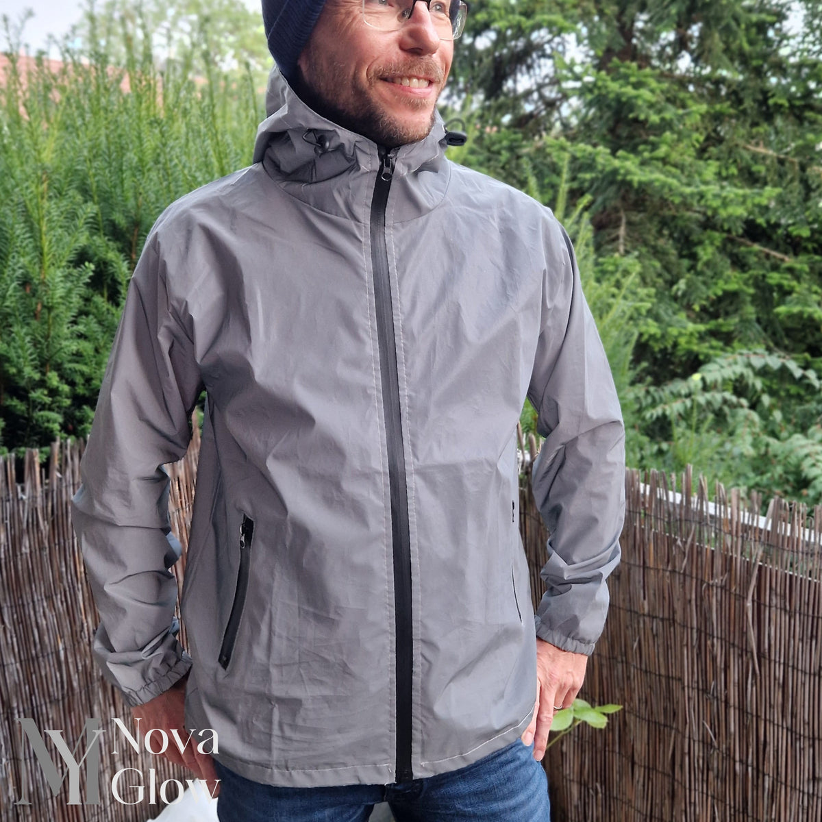 Reflective High Visibility Windproof Water Repellent Jacket for Men | Running