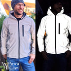 Reflective High Visibility Windproof Water Repellent Jacket for Men | Running