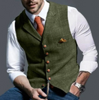 Structured Retro Style Waistcoat for Men | Smart Casual Occasion Wear