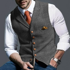 Structured Retro Style Waistcoat for Men | Smart Casual Occasion Wear