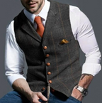 Structured Retro Style Waistcoat for Men | Smart Casual Occasion Wear