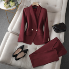 Women Blazer | Tailored cut with matching straight-leg trousers