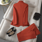 Women Blazer | Tailored cut with matching straight-leg trousers