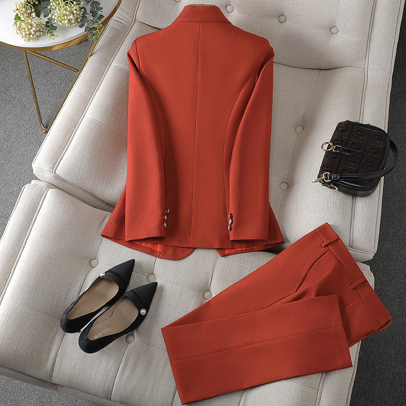 Women Blazer | Tailored cut with matching straight-leg trousers