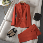 Women Blazer | Tailored cut with matching straight-leg trousers