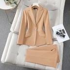 Women Blazer | Tailored cut with matching straight-leg trousers