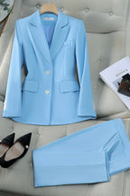 Women Blazer | Tailored cut with matching straight-leg trousers