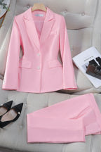 Women Blazer | Tailored cut with matching straight-leg trousers