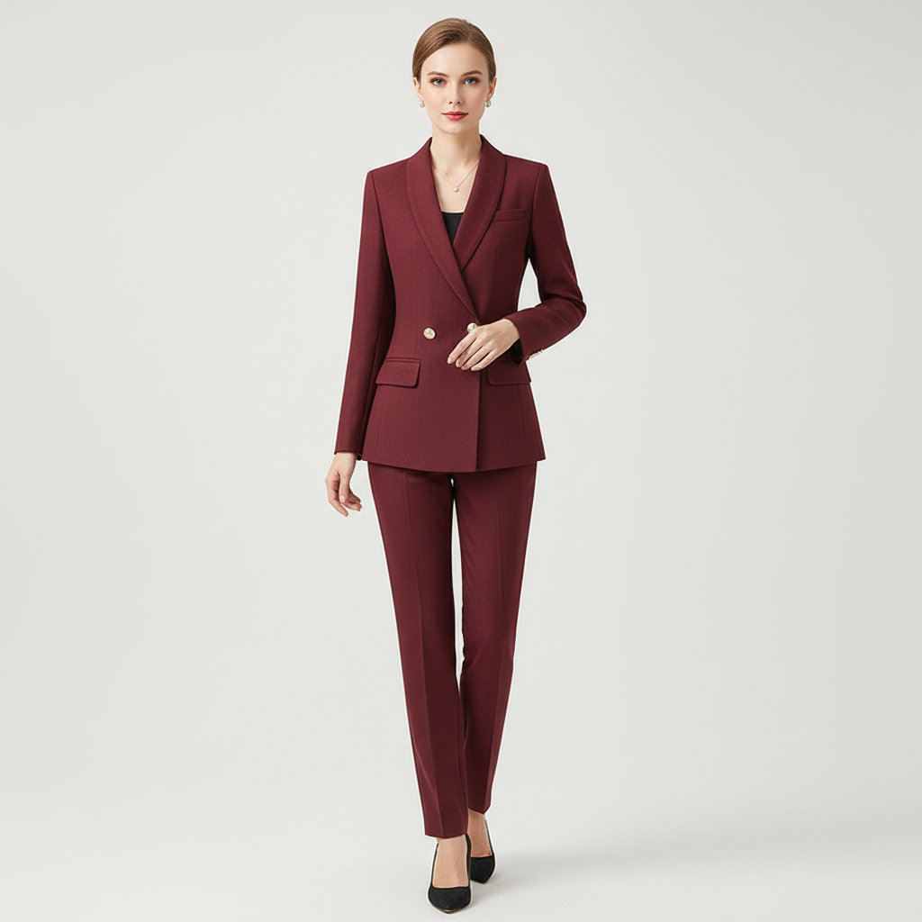 Women Blazer | Tailored cut with matching straight-leg trousers