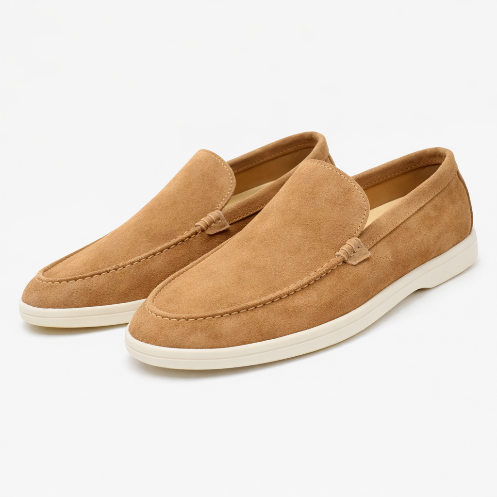 Suede-Look Slip-On Loafers for Men