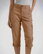 High Waist Straight Leg Cargo Trousers for Women | Utility Style