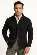 Synthetic Blend Knitted Button Front Cardigan for Men | Six Colours
