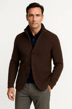 Synthetic Blend Knitted Button Front Cardigan for Men | Six Colours