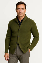 Synthetic Blend Knitted Button Front Cardigan for Men | Six Colours