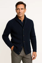 Synthetic Blend Knitted Button Front Cardigan for Men | Six Colours