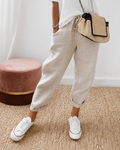 Cotton Linen Relaxed Fit Trousers for Men
