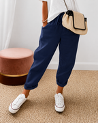 Cotton Linen Relaxed Fit Trousers for Men