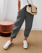 Cotton Linen Relaxed Fit Trousers for Men