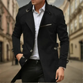 Double Breasted Long Raincoat for Men | Classic Winter Outerwear Collection