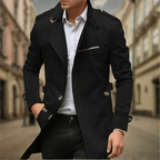Double Breasted Long Raincoat for Men | Classic Winter Outerwear Collection