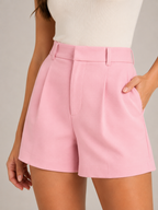 High Waist Tailored Shorts for Women | Smart Casual Fit