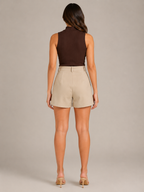 Stretch Straight Leg Bermuda Shorts for Women | Summer Wear