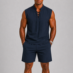 Men's Sleeveless Summer Set with Short Trousers for Men